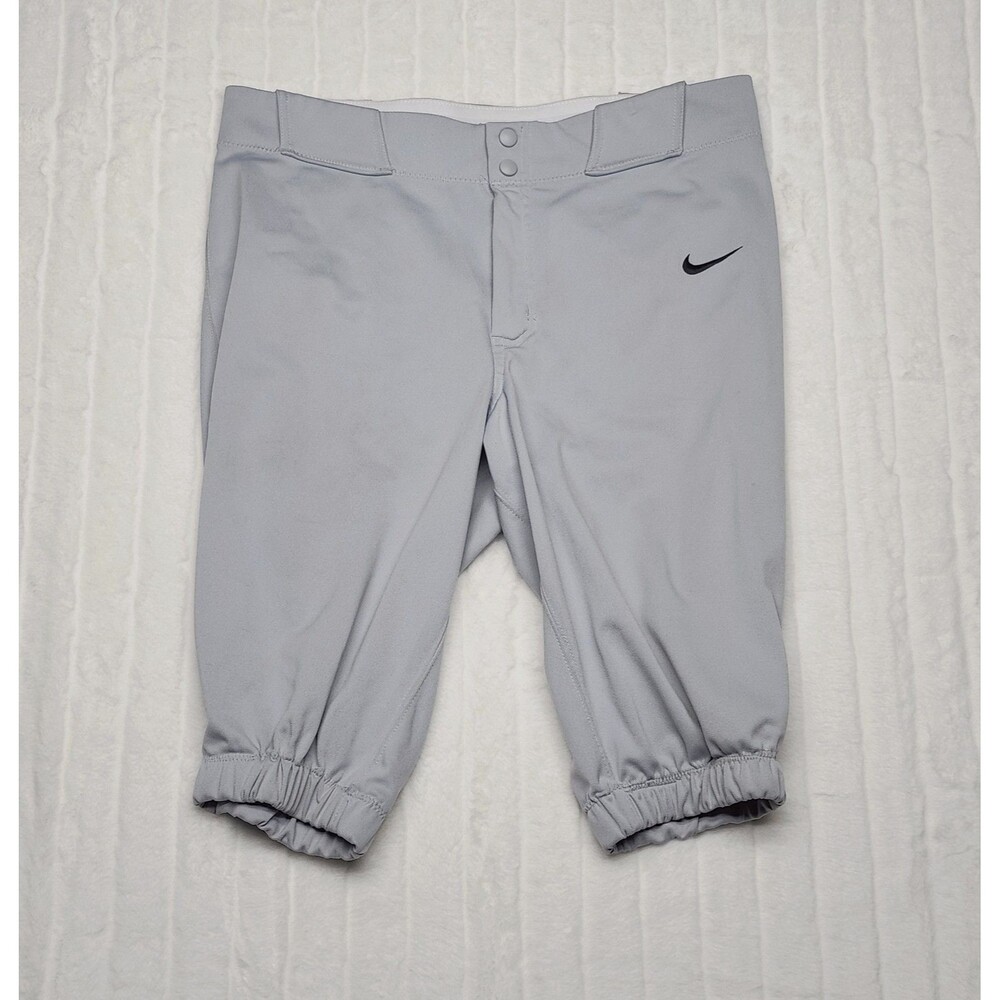 Nike Men's Team Baseball Pants Gray Size L Knicker Style